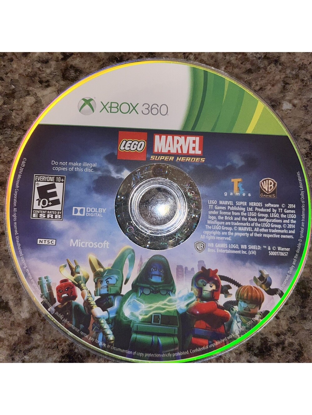Lego Marvel Super Heroes XBOX 360 Replacement Disc